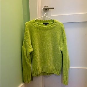 Sanctuary crew neck neon green super soft sweater